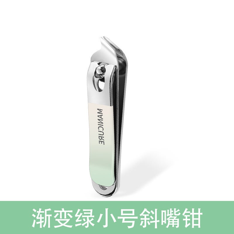 Stainless Steel Nail Clippers Suit Household High-End Portable Rotating Bag Nail Clippers Oblique Nail Clippers Manicure Tools - Image 1